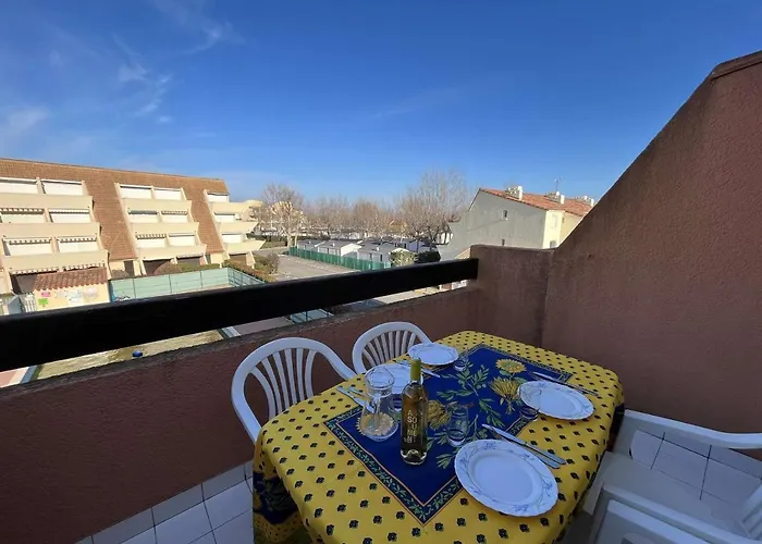 4 Couchages Avec Clim, Terrasse, Piscine Et Accès Direct à La - Fr-1-387-192 Appartement Marseillan (Herault)